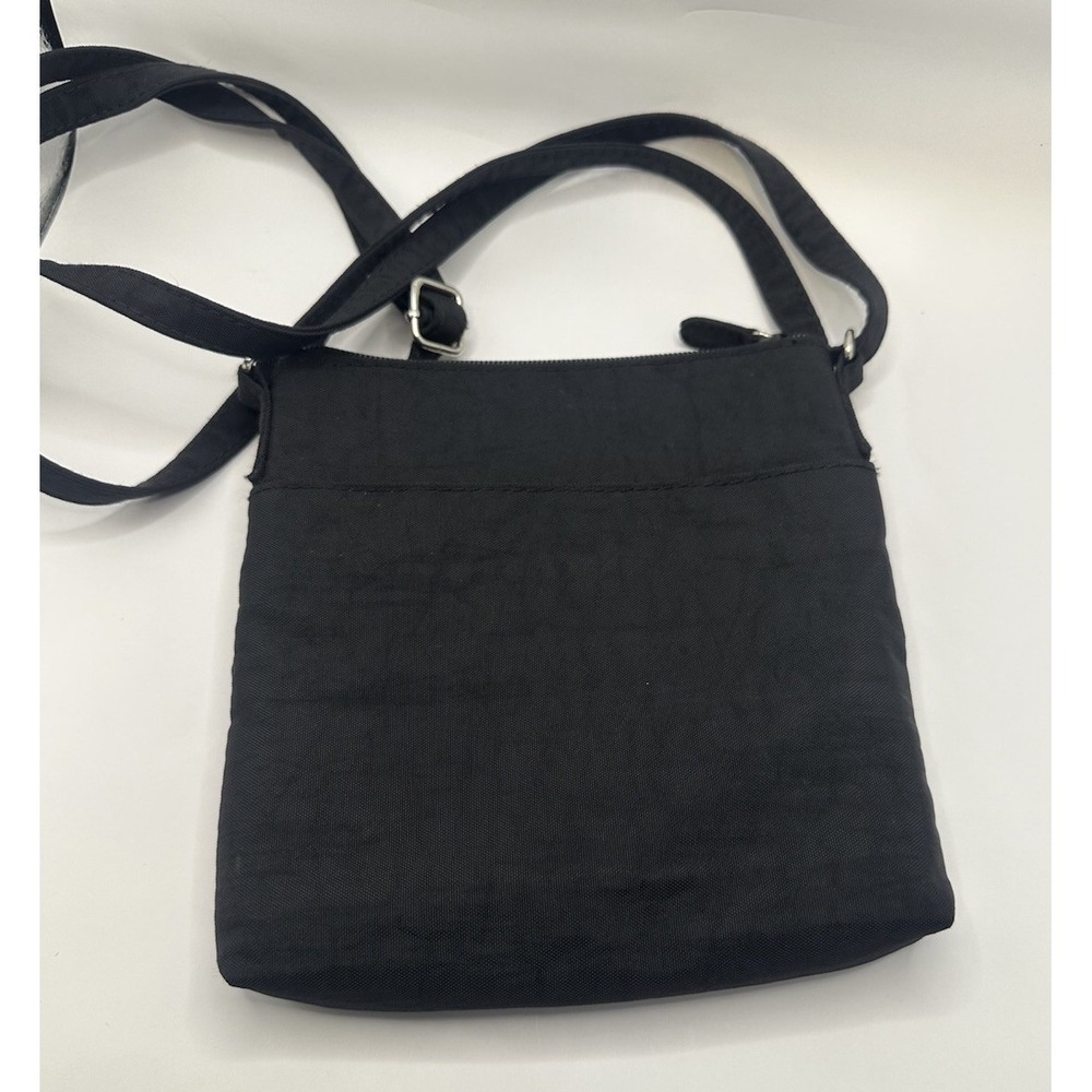 Multisac Crossbody Purse Nylon and Faux Leather Several Compartments Black - Picture 3 of 12